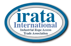 Logotipo oficial de certificación IRATA para trabajos verticales